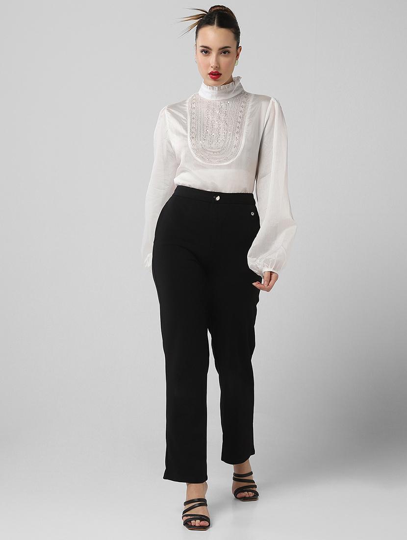women embellsiehed puff sleeves regular top - 21661844 - Standard Image - 6