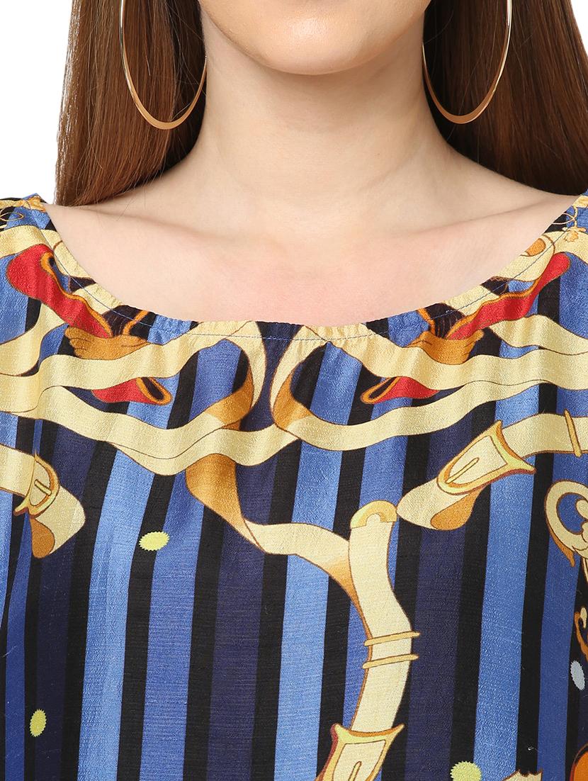 women printed relaxed fit kaftan tunic - 21661950 - Standard Image - 6