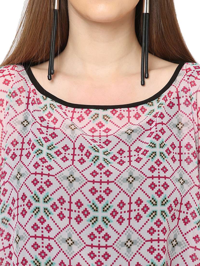 women printed relaxed fit kaftan tunic - 21661955 -  Standard Image - 6