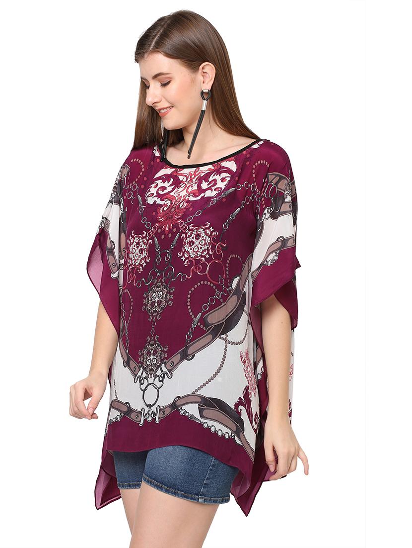 women printed relaxed fit kaftan tunic - 21661961 -  Standard Image - 1