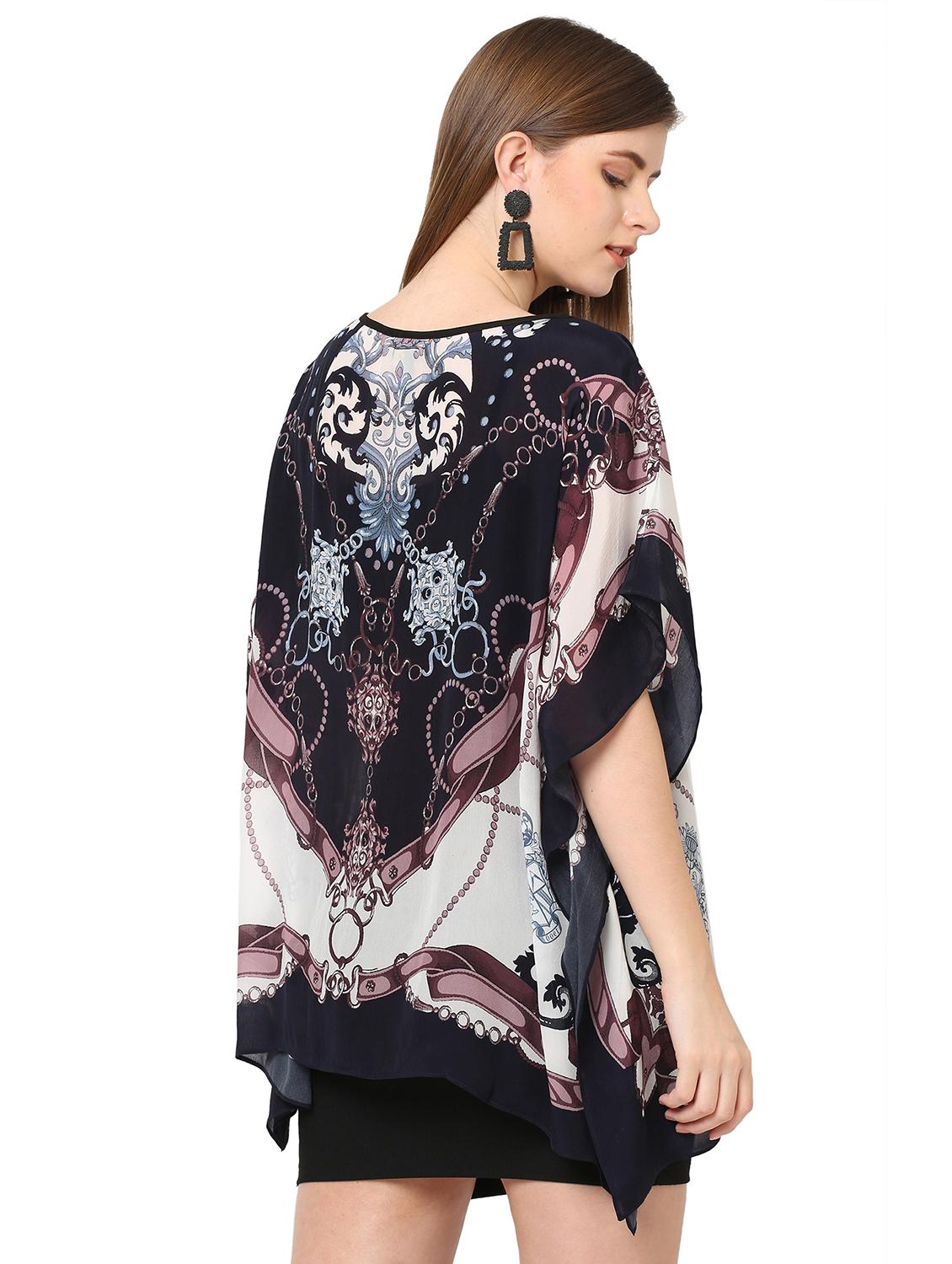 women printed relaxed fit kaftan tunic - 21661987 - Standard Image - 4