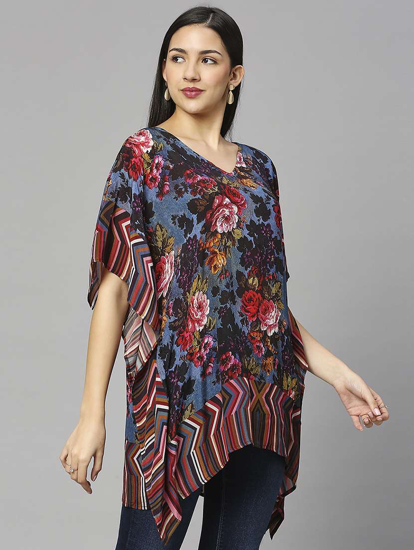 women floral print relaxed fit kaftan tunic - 21662006 -  Standard Image - 1