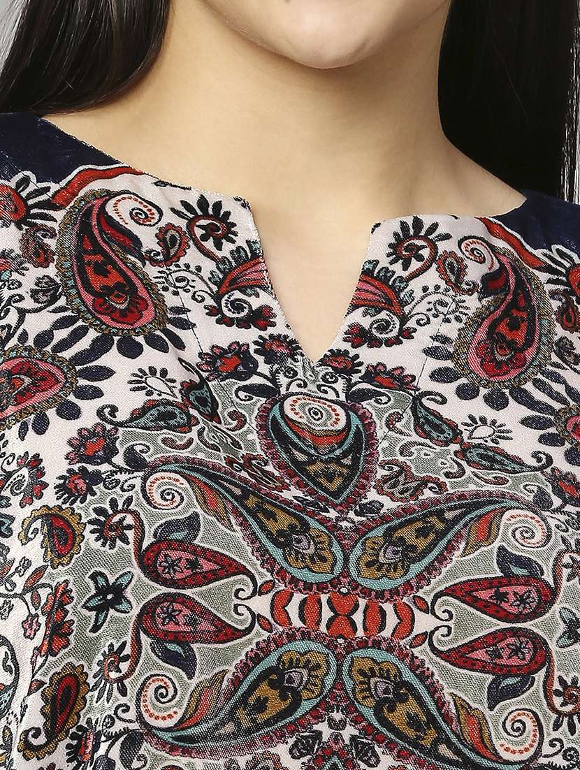 women floral print relaxed fit kaftan tunic - 21662007 -  Standard Image - 6