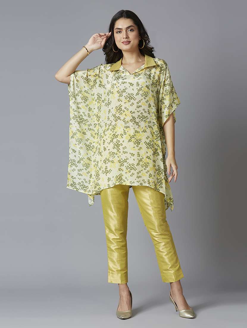 women florals printed kaftan tops