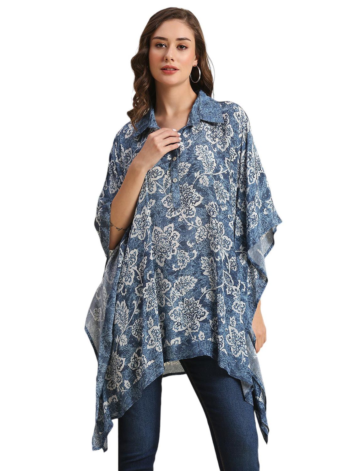 women printed relaxed fit kaftan tunic - 21662015 - Zoom Image - 0