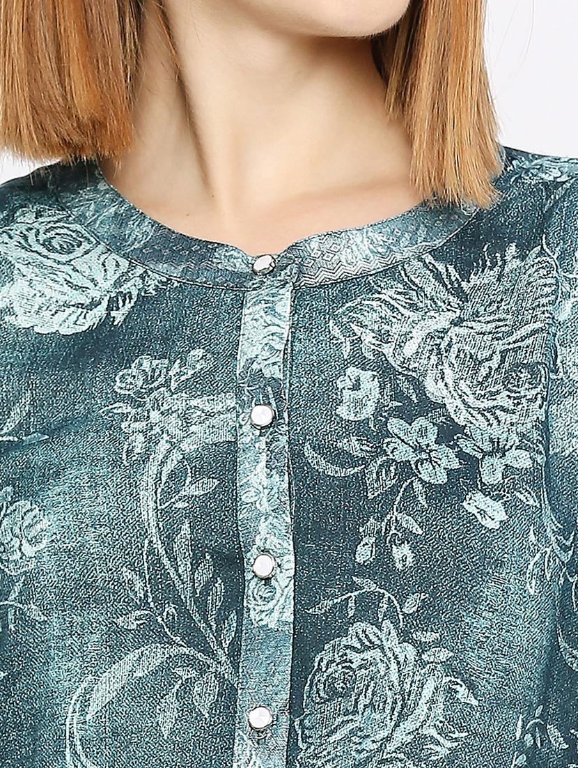 women floral long sleeve straight kurta - 21662166 - Standard Image - 6