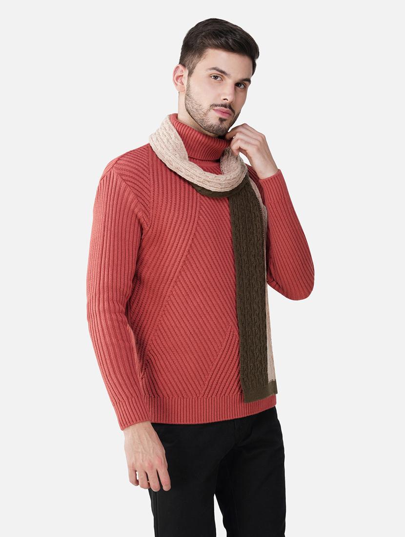 stylish winter knit muffler for men - 21662246 - Standard Image - 1