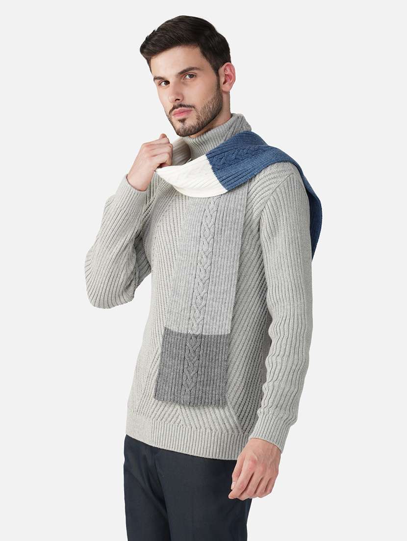stylish winter knit muffler for men - 21662252 -  Standard Image - 1