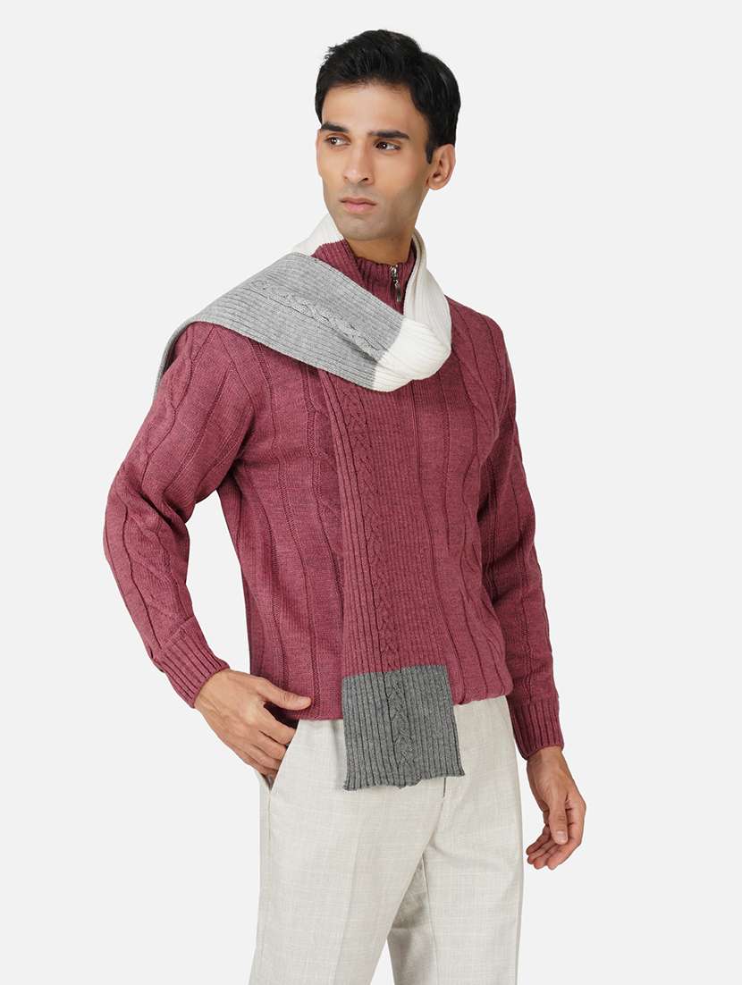 stylish winter knit muffler for men - 21662253 -  Standard Image - 1