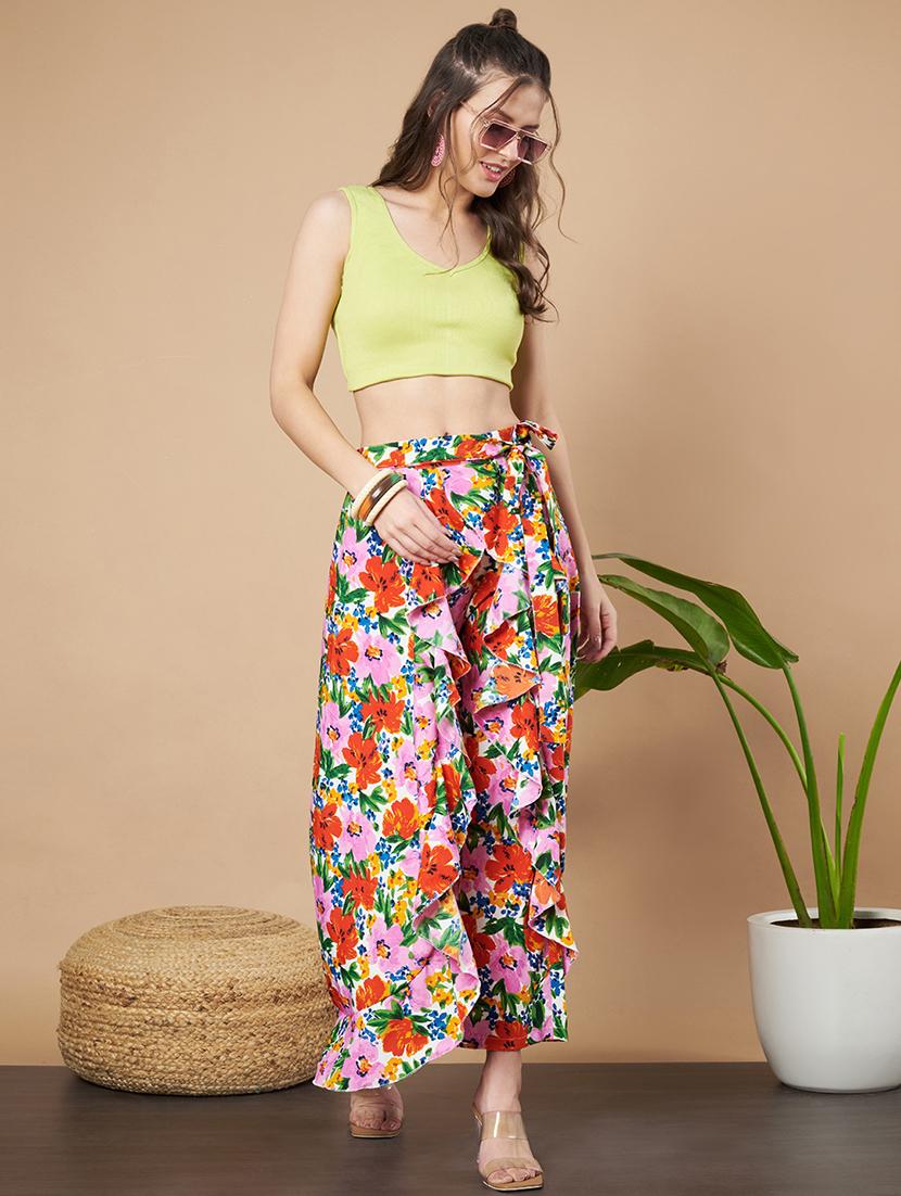 women florals printed wrap skirt - 21662313 - Standard Image - 4