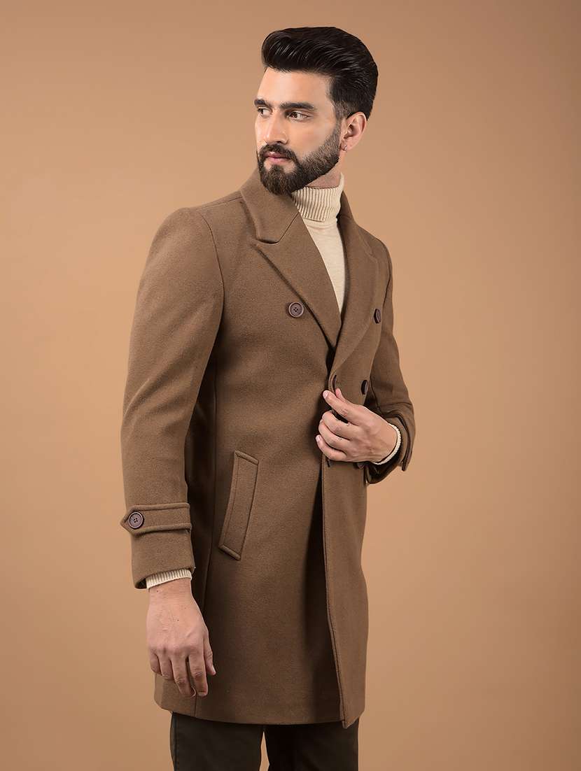 men solid single breasted longline casual blazer - 21662340 -  Standard Image - 1