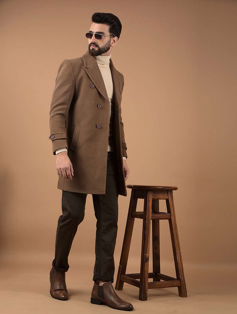 men solid single breasted longline casual blazer - 21662340 -  Standard Image - 4