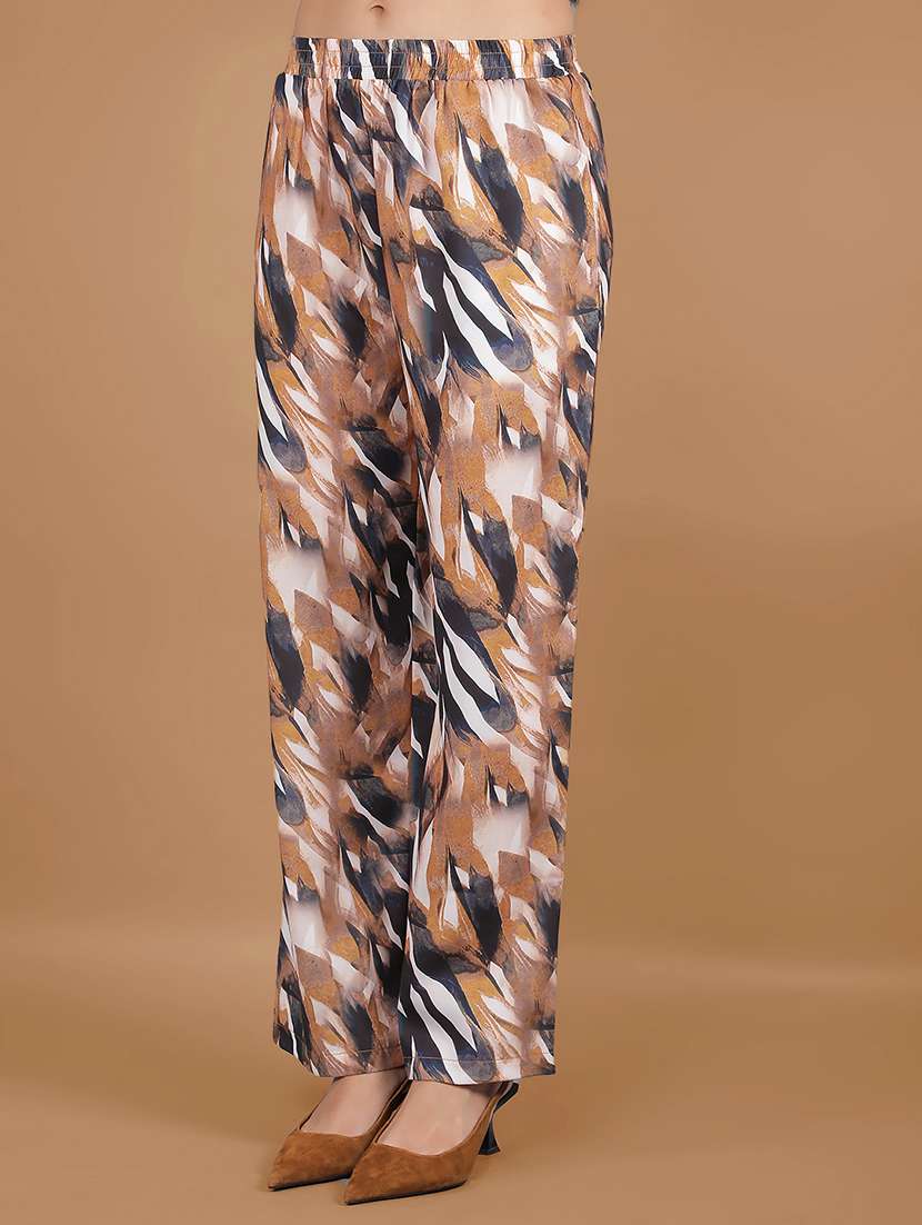 women printed top and trouser co-ord set - 21662391 -  Standard Image - 1