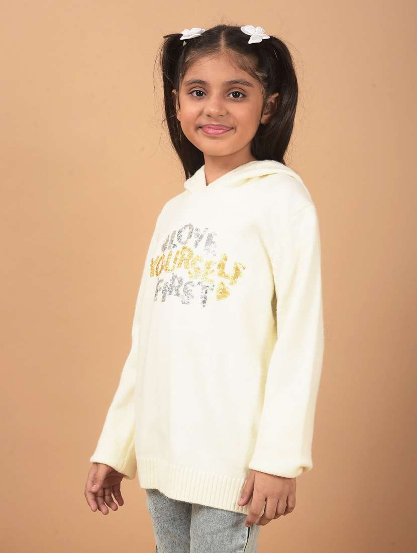 girls self designed long sleeves sweater - 21662446 -  Standard Image - 1