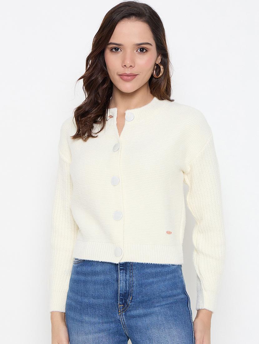 women long sleeves self design cardigan - 21662553 - Zoom Image - 0