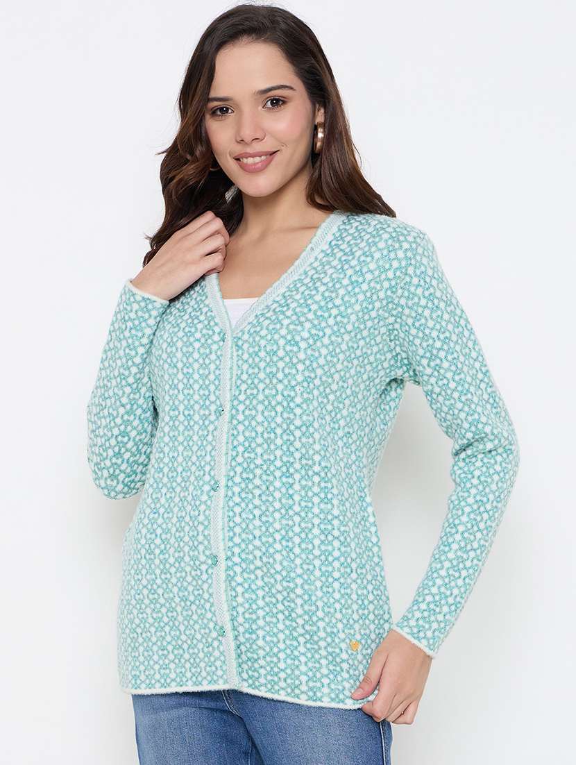 women long sleeves self design cardigan - 21662559 - Zoom Image - 0