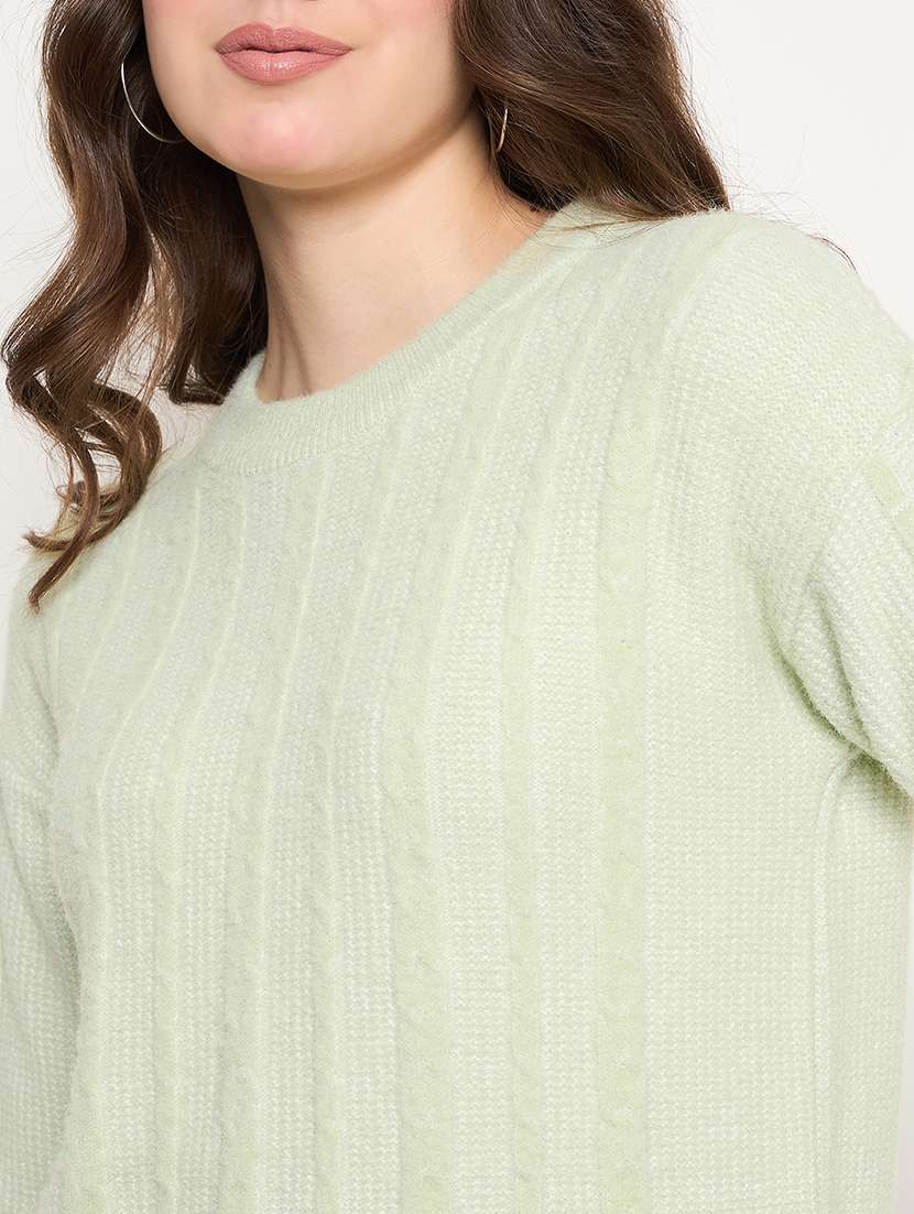 women long sleeves self design pullover - 21662564 - Standard Image - 4