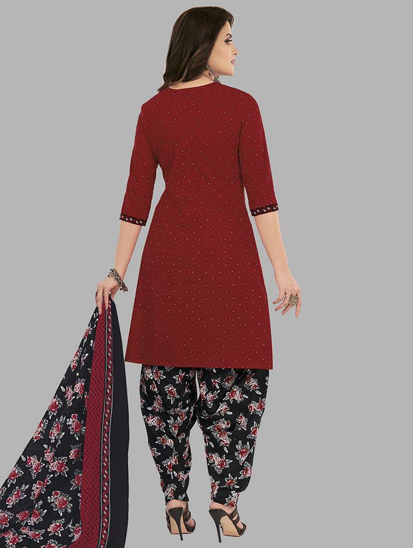 women printed 3-piece unstitched dress material  - 21662616 -  Standard Image - 1