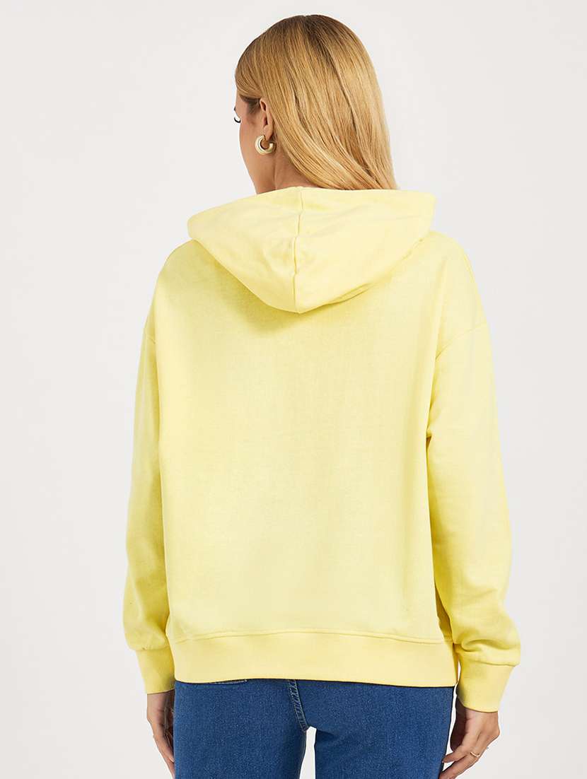 women printed hooded oversized sweatshirt - 21662645 -  Standard Image - 1