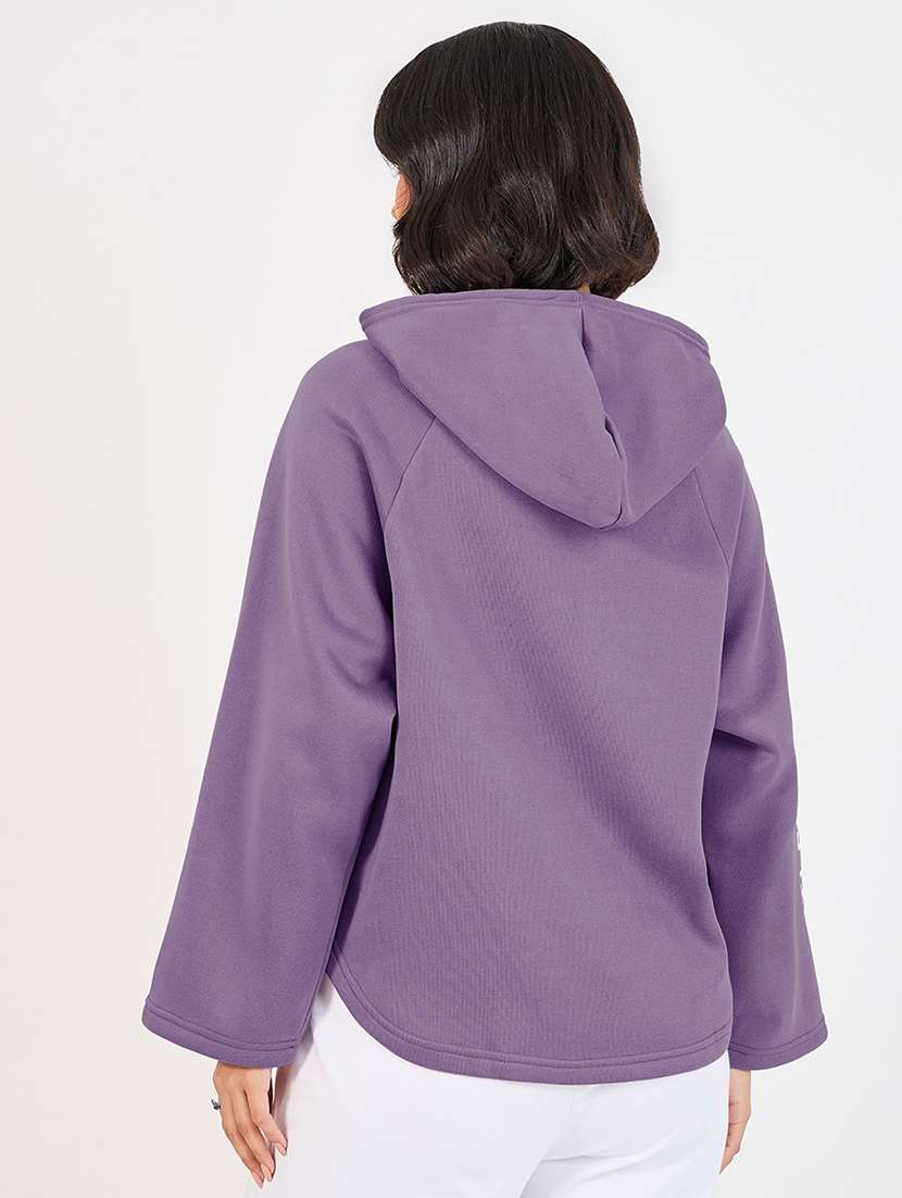 purple polyester front print sweatshirt - 21662647 -  Standard Image - 1