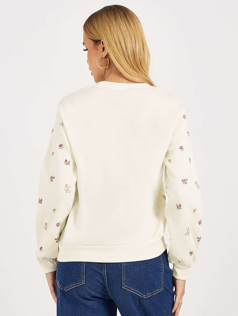 women long sleeves front print sweatshirt - 21662648 -  Standard Image - 1