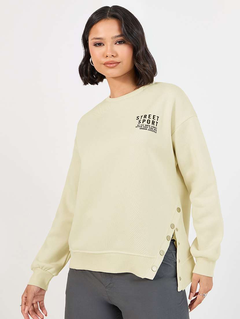 women printed hooded oversized sweatshirt - 21662653 -  Standard Image - 1
