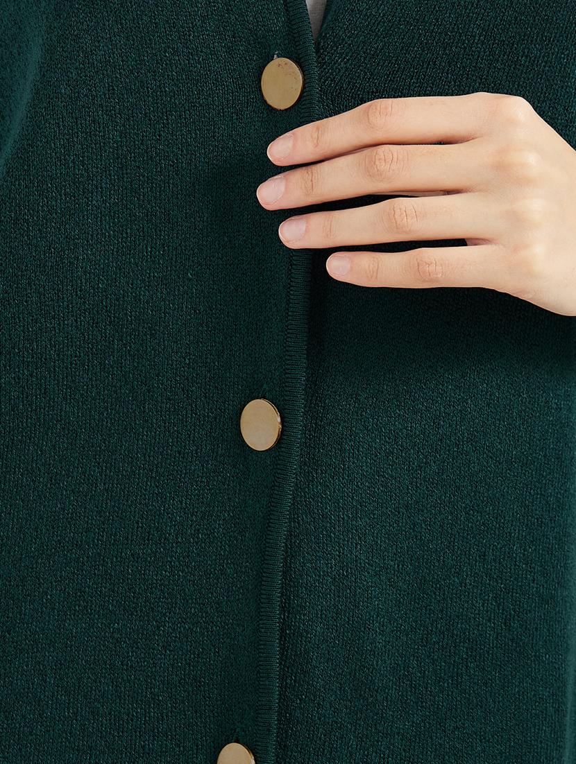 women solid long sleeves long cardigan - 21662660 - Standard Image - 4