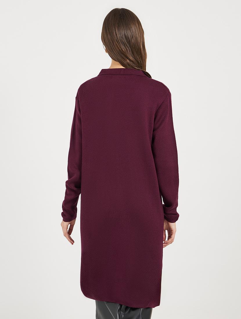 women solid long sleeves long cardigan - 21662661 - Standard Image - 1