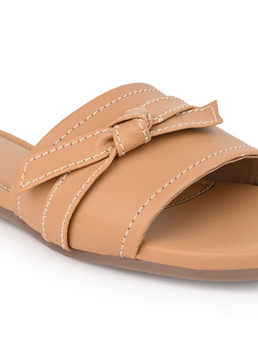 women beige slip on sandal - 21662663 -  Standard Image - 6