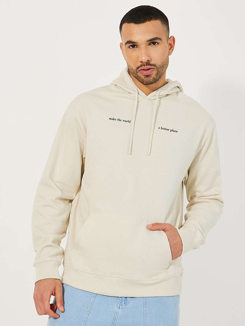 men chest print long sleeve sweatshirt