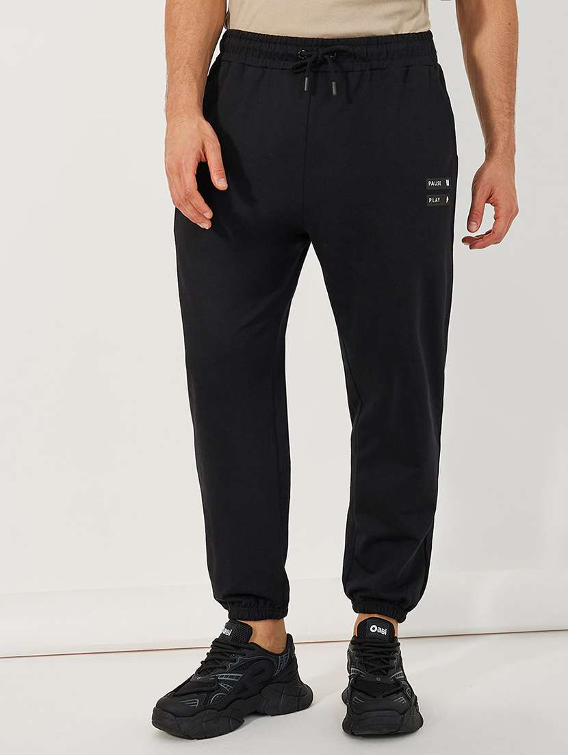 men solid t-shirt & joggers co-ord set - 21662681 -  Standard Image - 1