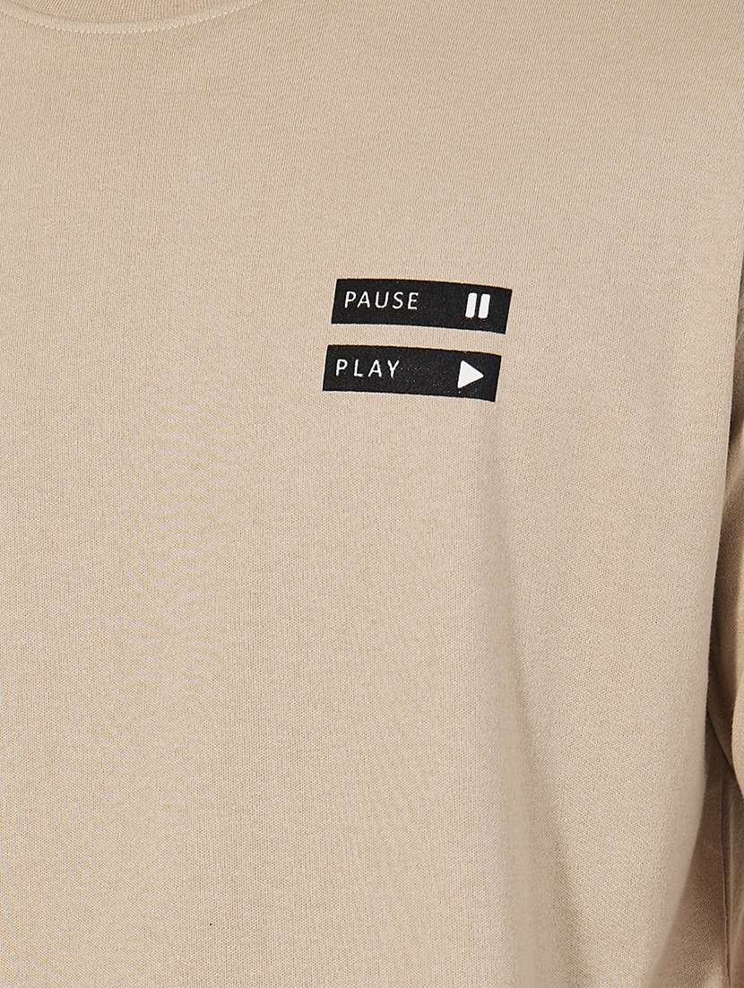 men solid t-shirt & joggers co-ord set - 21662681 -  Standard Image - 4