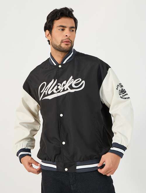 men black long sleeve verasity jacket - 21662695 - Standard Image - 0