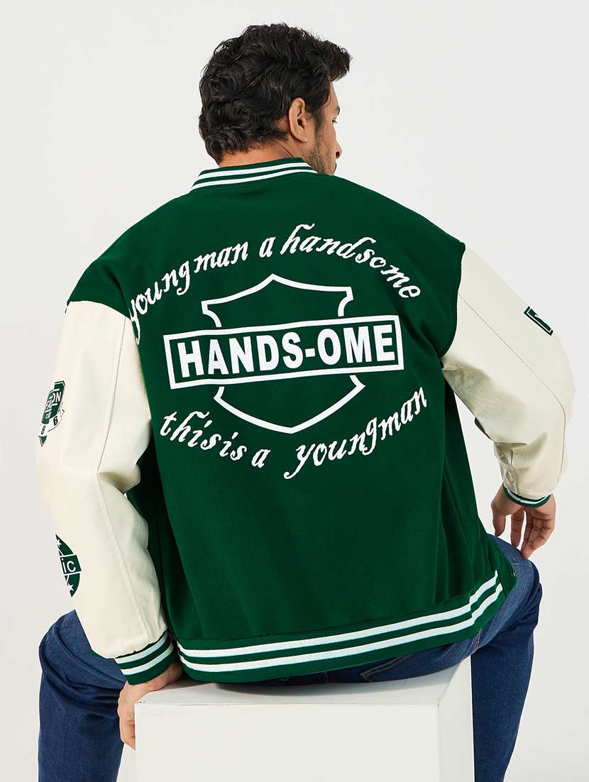 men green long sleeve verasity jacket - 21662708 - Standard Image - 1