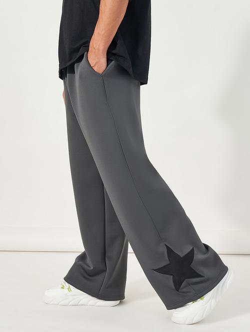 men mid rise placement print full length track pant - 21662730 -  Standard Image - 0
