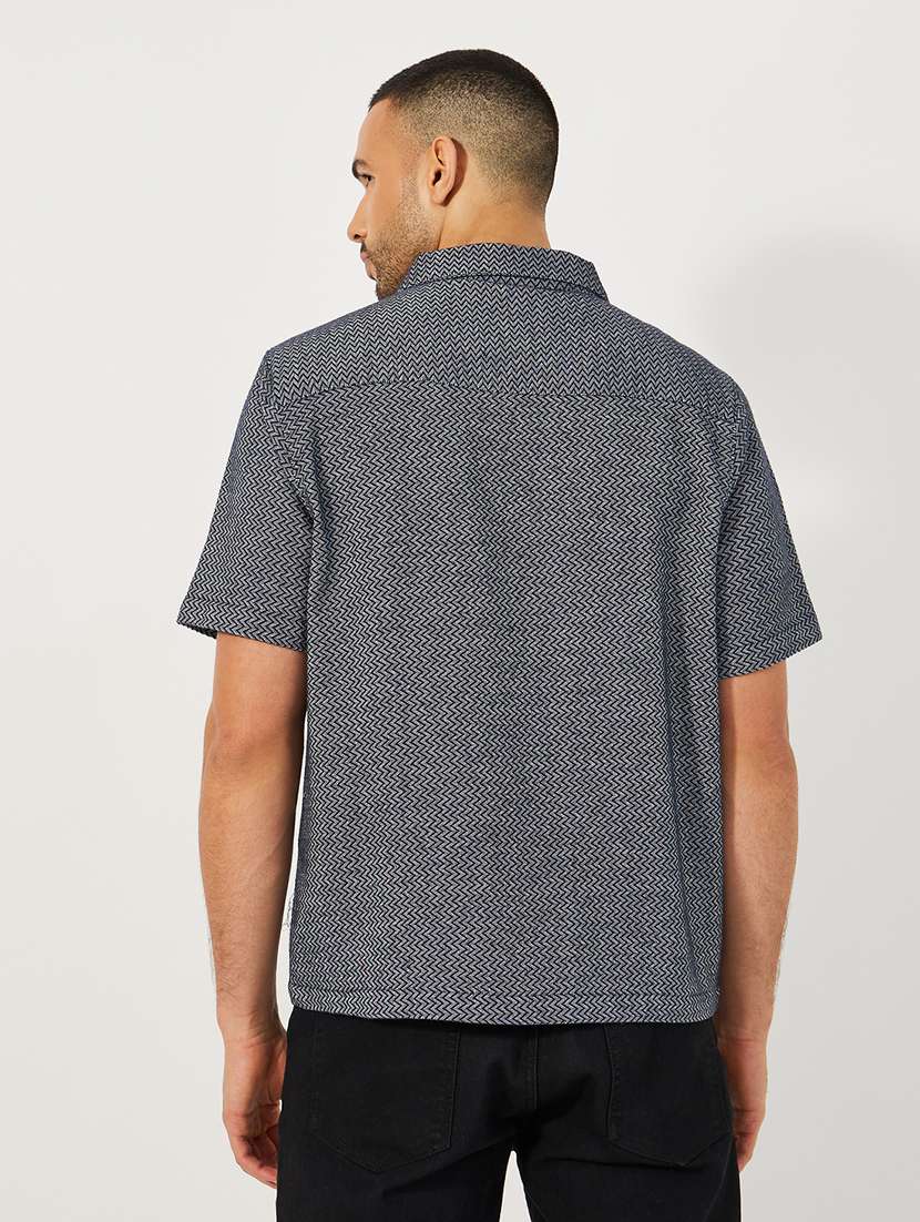 men self design short sleeve casual shirt - 21662734 -  Standard Image - 1