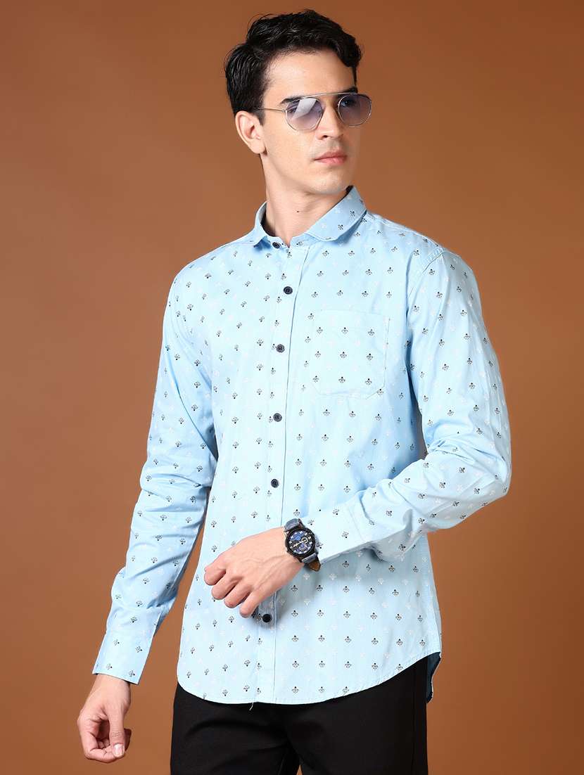 men printed collared casual shirt - 21662790 -  Standard Image - 1