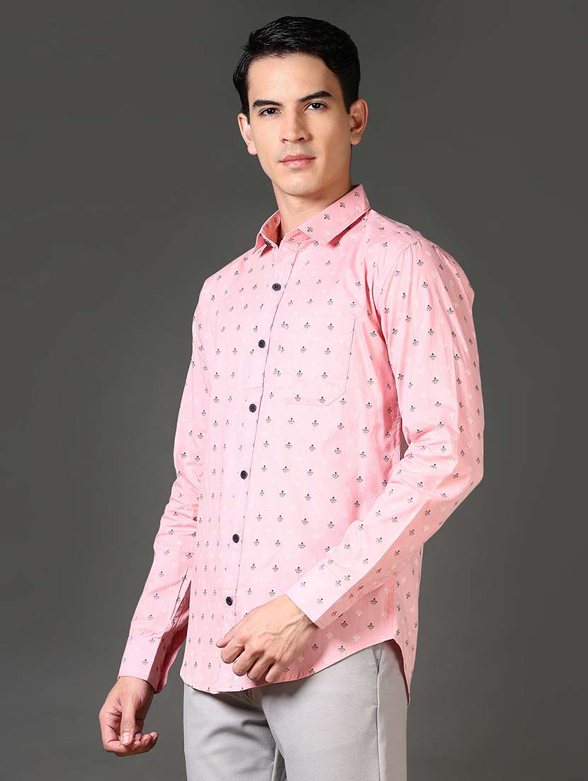 men printed long sleeves casual shirt - 21662797 -  Standard Image - 1