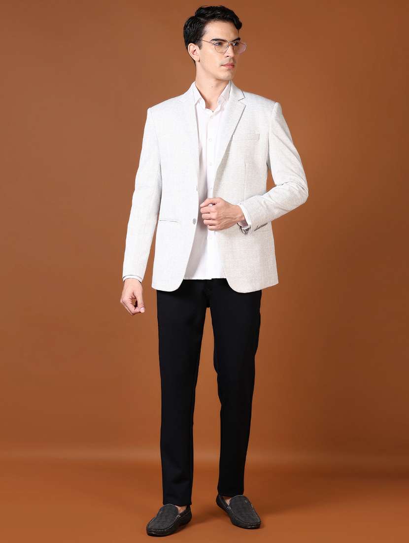 men checkered long sleeve single breasted blazer - 21662816 -  Standard Image - 4