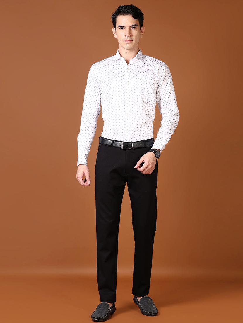men mid rise solid chinos - 21662825 - Standard Image - 4