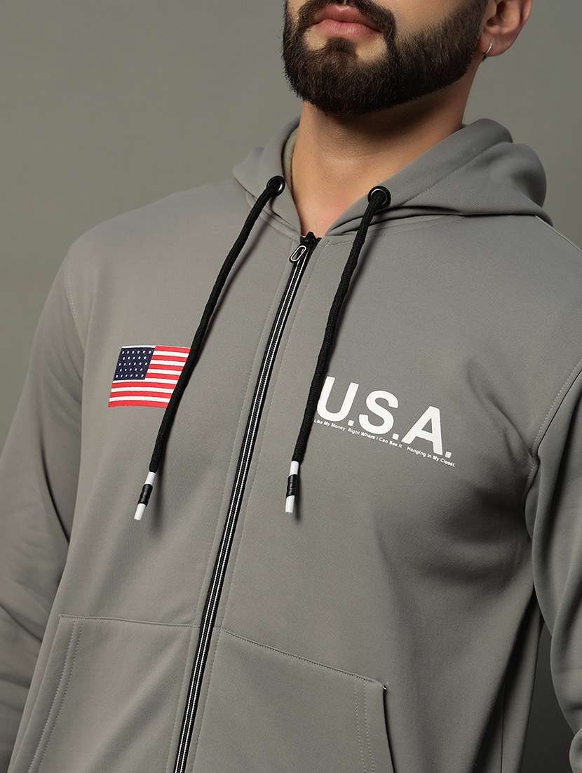 men long sleeve chest print sweatshirt - 21662893 -  Standard Image - 4