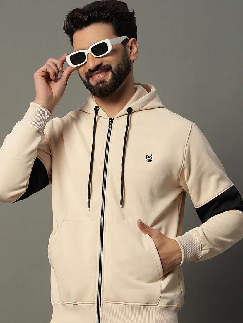 men long sleeve color block sweatshirt