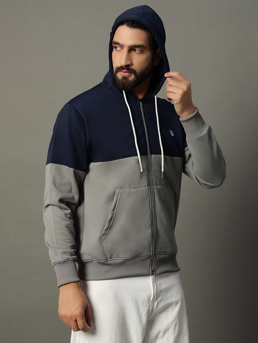 men long sleeve color block sweatshirt - 21662902 -  Standard Image - 1