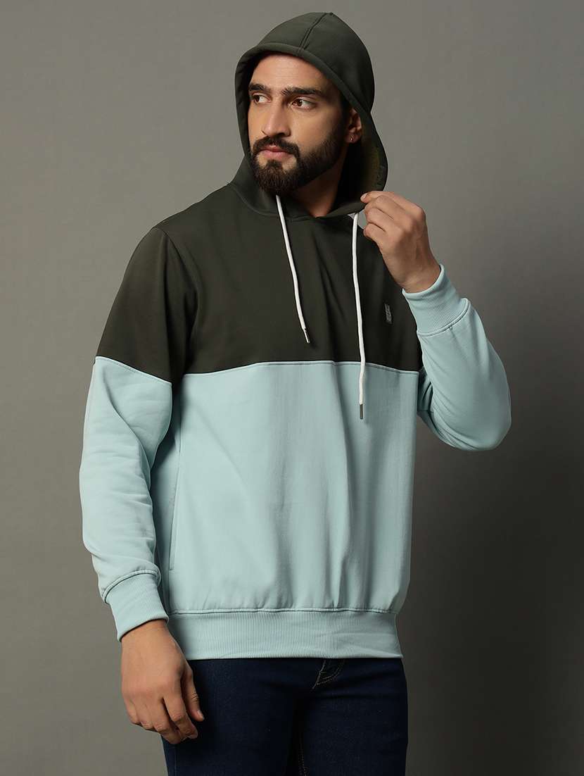 men long sleeve color block sweatshirt - 21662904 -  Standard Image - 1