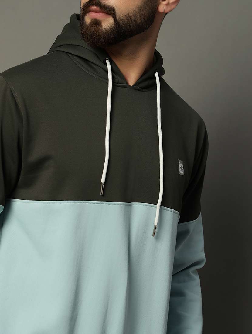 men long sleeve color block sweatshirt - 21662904 -  Standard Image - 4