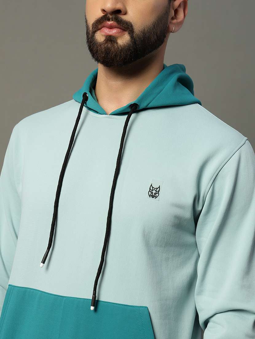 men long sleeve color block sweatshirt - 21662905 -  Standard Image - 4