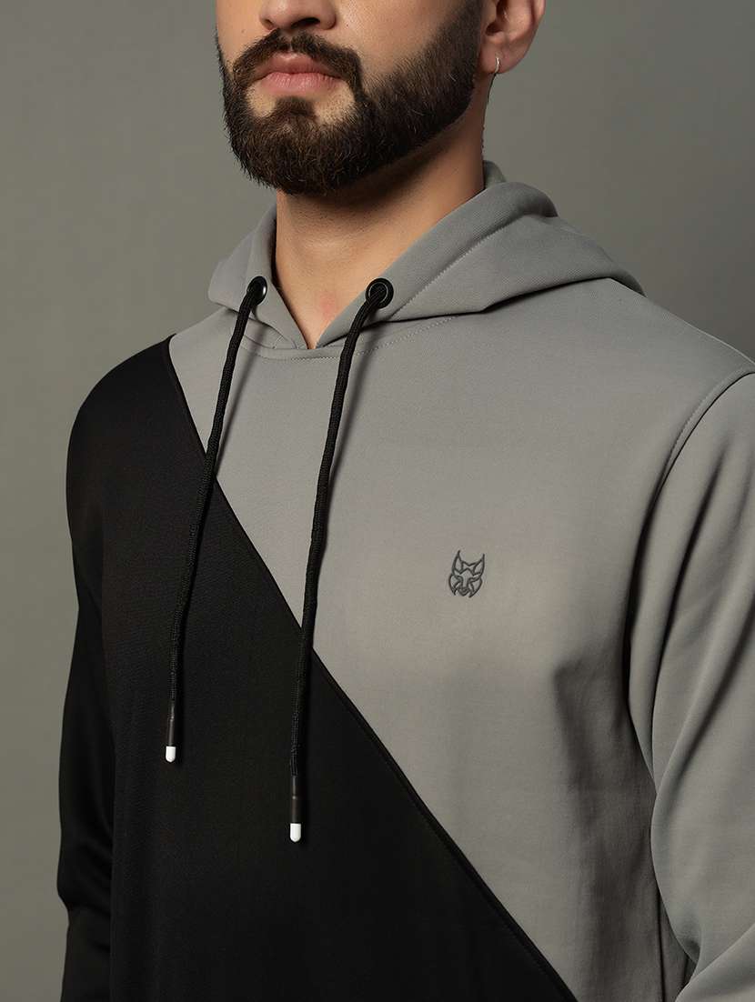 men long sleeve color block sweatshirt - 21662907 -  Standard Image - 4