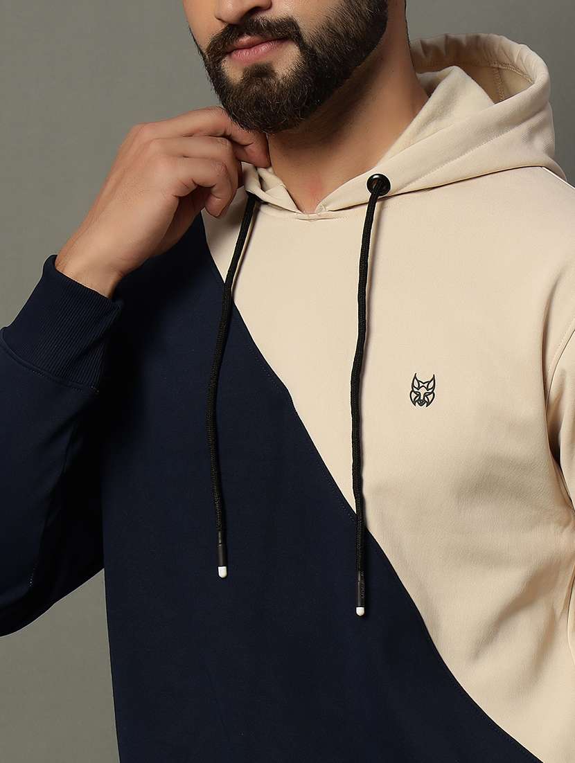 men long sleeve color block sweatshirt - 21662908 -  Standard Image - 4