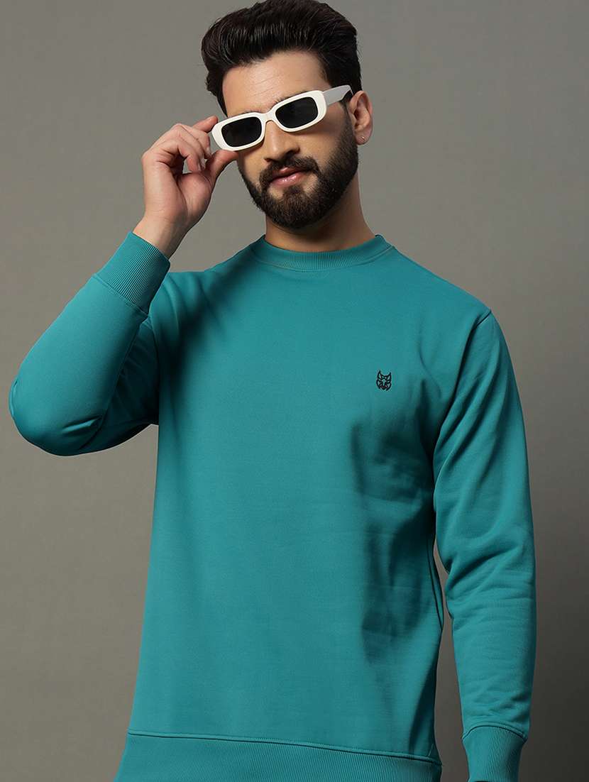 men long sleeve plain sweatshirt
