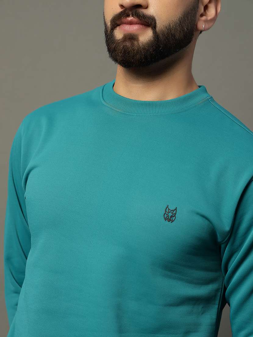 men long sleeve plain sweatshirt - 21662910 -  Standard Image - 4